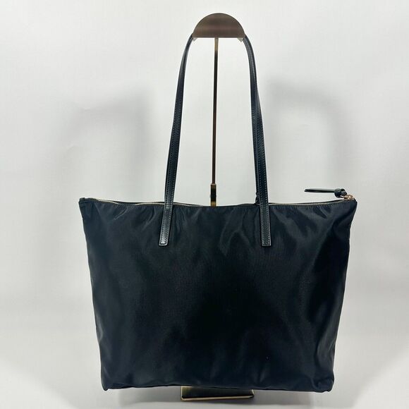 VERSACE La Medusa Nylon Leather Straps Black Tote Shoulder Bag NWT $1,290 - Picture 3 of 10